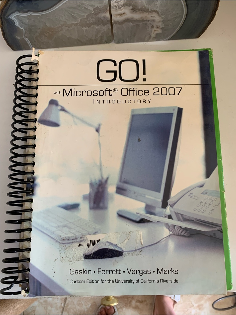 Pearson Spiral-Bound Textbook with Purple Keyboard Cover